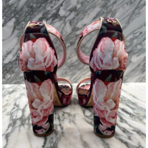 Ted Baker Floral Printed Platform Block Heeled Sandals Size 37.5 - Picture 6 of 7